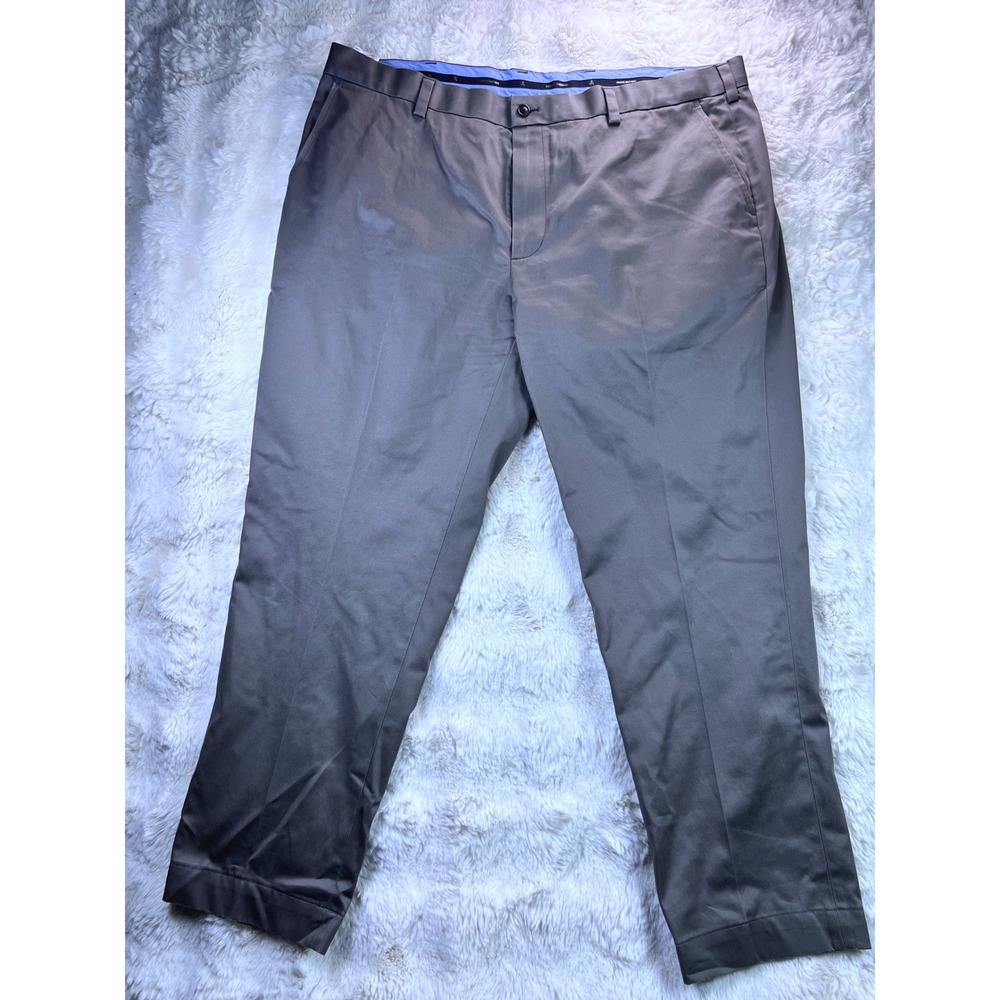 Brooks Brothers Advantage Chino Slim Fit Grey Stretch Cotton Pants 40x32. A41